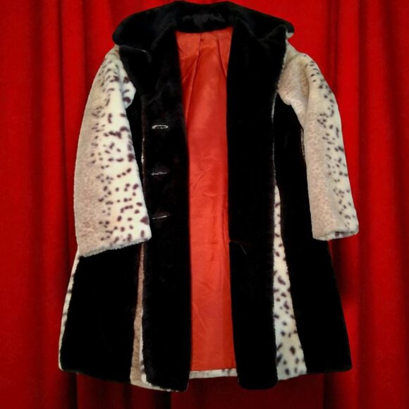 60’s Faux Fur Animal Print Double Breasted Coat by Collins & Aikman - Picture 5 of 11